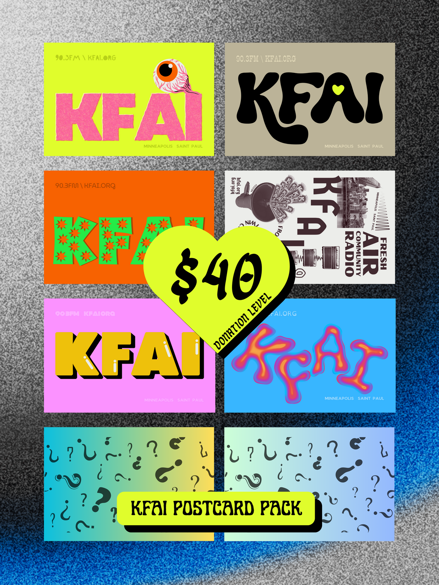 *NEW* With Love, KFAI - Postcard Pack